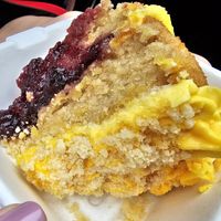 Blackberry and apple crumble cake at Coffee Chameleon  in Sandown
