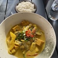 Tofu Thai yellow curry   at Ozone Restaurant in Seaham