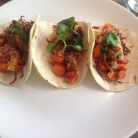 Vegan Sweet Potato Tacos at Nosh Eatery and Tap in Saskatoon