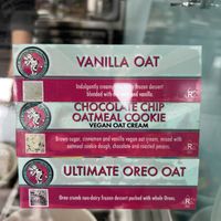 Oat base ice cream options  at Sailor's Delight Ice Cream Shop in Santa Catalina Island