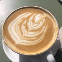 Latte with oat milk   at STORA Bageriet in Stockholm