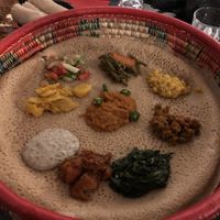 Vegan platter at Messob in Lyon