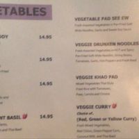 Lily Thai - Vegetable Menu - 1 at Lily Thai in Rehoboth Beach