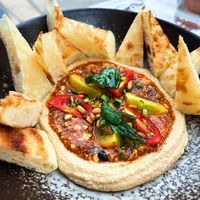 Mapo tofu hummus plate  at DuLi in Beijing