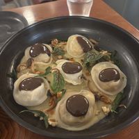 Pumpkin raviolii  at DuLi Plant-Based Restaurant in Beijing