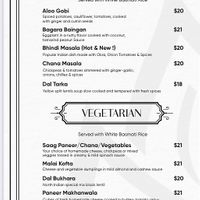 Vegan/ veggie options   at Chakra Indian Cuisine in Morristown