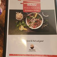 Menu at Pho Ngon in Norristown