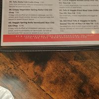 Menu at Pho Ngon in Norristown