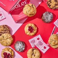 Assorted cookies at Dolce Vegan Bakery in Bogota
