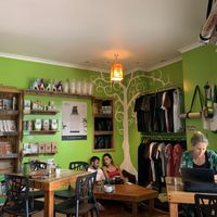 Inside at New Earth Cafe in Coolum Beach