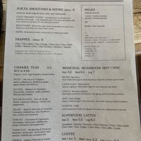 Menu at New Earth Cafe in Coolum Beach