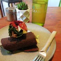 Beautifully presented wrap at New Earth Cafe in Coolum Beach