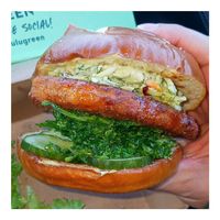 Honey Glazed Crispy Chick'n Sandwich at Lulu Green in Boston