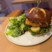 Honey Glazed Crispy Chick’n Sandwich at Lulu Green in Boston