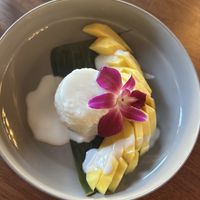 Mango sticky rice  at Rosemary Thai in Peabody