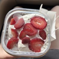 Strawberry tres leches  at Kukki in Maywood