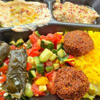 Vegetarian LUNCH platter  at Taste of Jerusalem Express in Pensacola