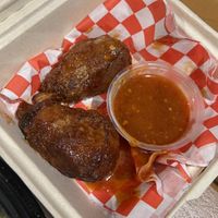 Sabor Piri Piri wings (yumm!!)  at San Diego Vegan Food Pop Up Night Market in San Diego