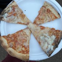 Osteria Italiana Pizzeria cheese pizzaa  at San Diego Vegan Food Pop Up Night Market in San Diego