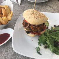 Veggie burger at La Joya in Nerja