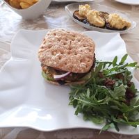 Vegan burger! at La Joya in Nerja