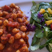 Moroccan chickpea dish at La Joya in Nerja