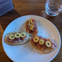 Tomate and Olive Bruschetta   at Virgins & Castle in Kenilworth