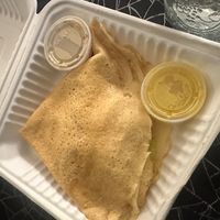 coconut chutney (very mild) and mango habanero chutney  at DC Dosa - Kiosk in Washington