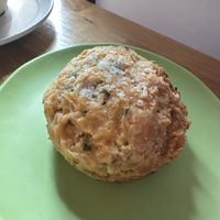 Cheddar biscuit   at UP Coffee Roasters  in Minneapolis
