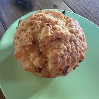 Sundried tomato Parmesan biscuit   at UP Coffee Roasters  in Minneapolis