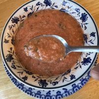 Watermelon gazpacho  at Monet's Table in Tolland