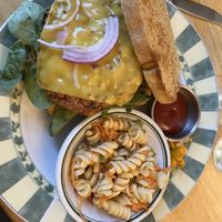 Vegan burger  at Monet's Table in Tolland