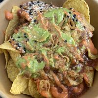 Chips and guacamole  at The Green Garden in Salzburg