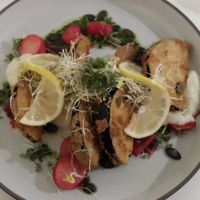 Aubergine Schnitzel  at The Green Garden in Salzburg