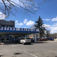 location, classic 60s drive-thru at Peters' Drive-In in Calgary