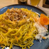 Tofu curry fried noodles at Gao Restaurant in Pisek