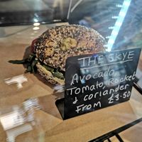 Vegan bagel at The Bagel Bar & in Berwick-upon-tweed