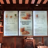 Menu with vegetable milk options at MXP - Starbucks - T1 in Ferno