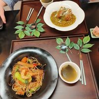 Vegan shrimp and vegan millets at Vegenarang in Seoul