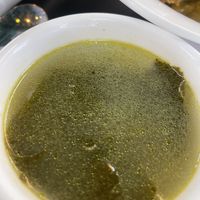 Seaweed soup is coming together with   at Vegenarang in Seoul