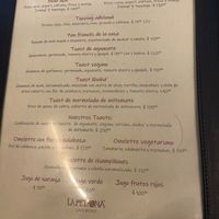 Menu Desayunos at La Petrona in Oaxaca