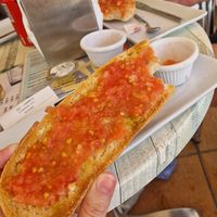 Tostada with tomate at Aloha in Torre De La Horadada