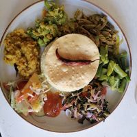 Selection of vegan curries at Olu Garden Cafe in Unawatuna