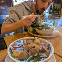 Vegan beef pho at Hang ma  - Sen Viet Chay in Hanoi