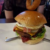 confusing vegan indiana jones burger at Lily Burger in Berlin