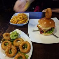 burger and sides at Lily Burger in Berlin