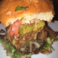 John F Kennedy burger (eaten with knife and fork)  at Lily Burger in Berlin