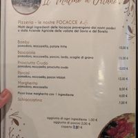 Menu at Agriturismo il Mulino d'Ortano in Forli