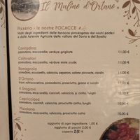 Menu at Agriturismo il Mulino d'Ortano in Forli