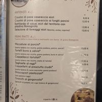 Menu at Agriturismo il Mulino d'Ortano in Forli